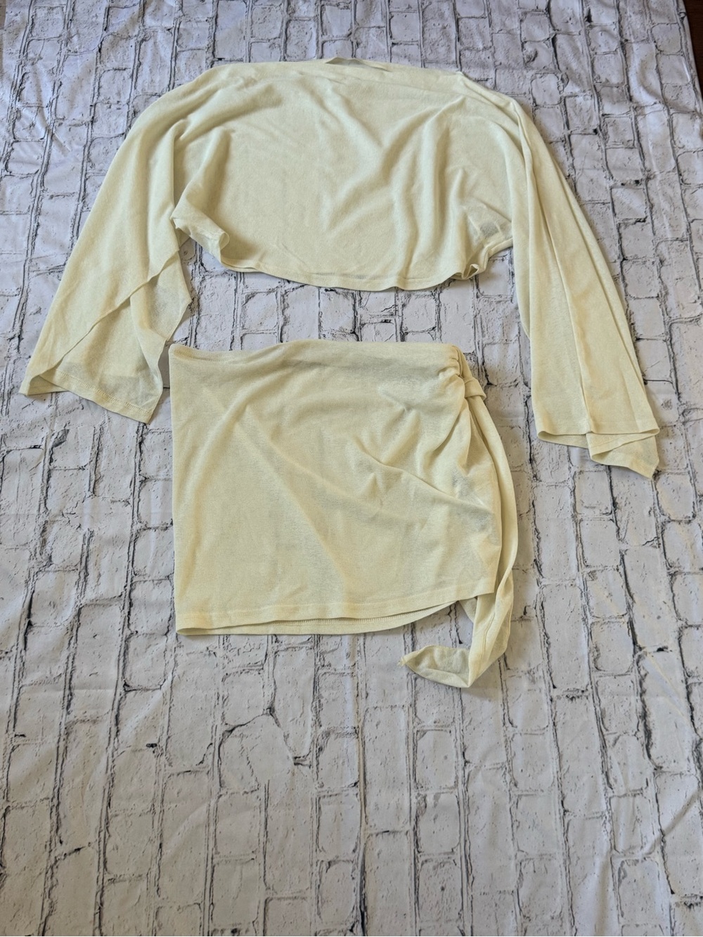 Light Yellow Wrap Skirt - Casual Summer Style